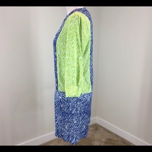 Etcetera xsmall blue and green 3/4 sleeve